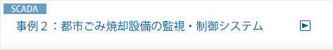 事例２：都市ごみ焼却設備の監視・制御システム